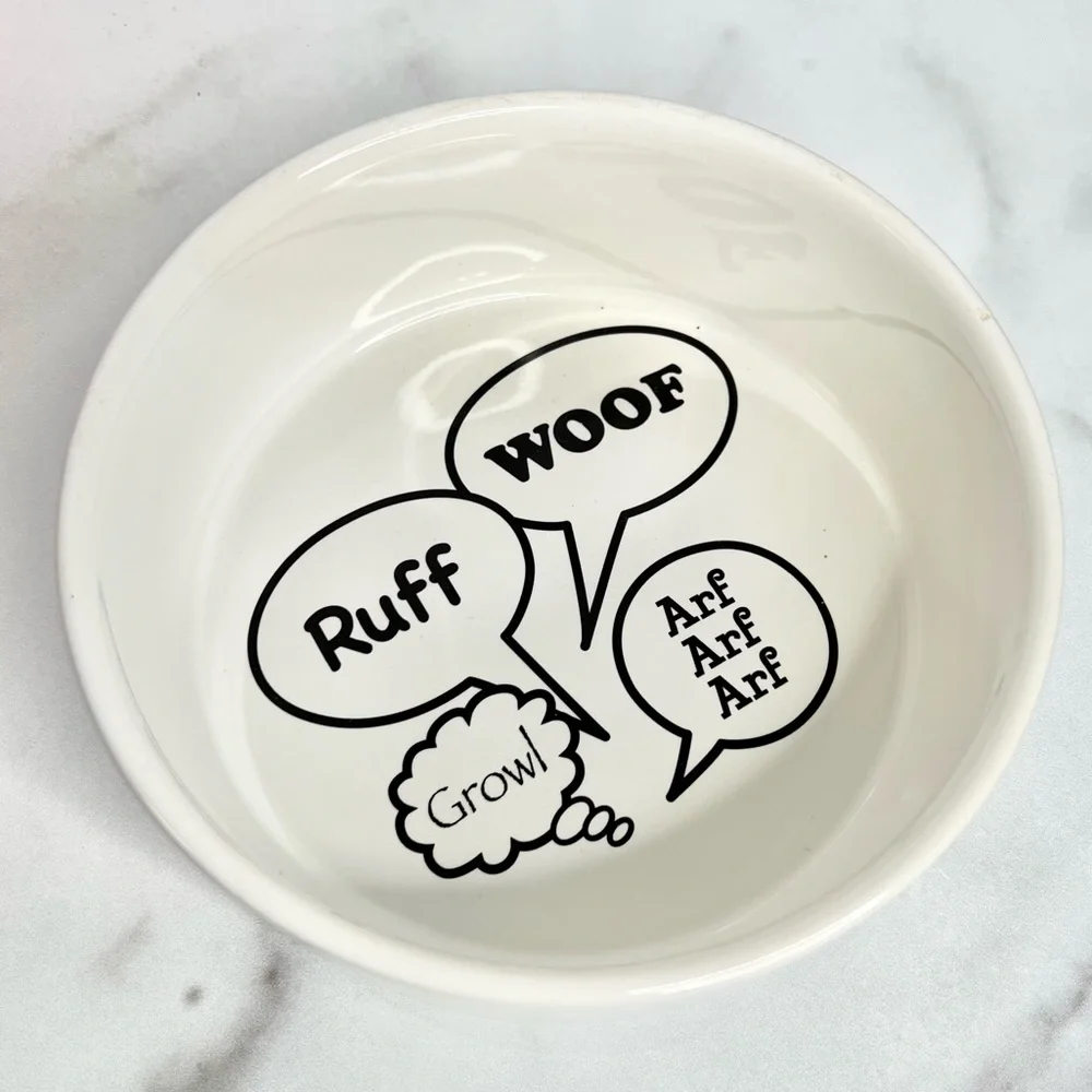 “WOOF” Ceramic Dog Bowl